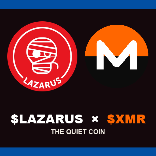 Sticker reading $LAZARUS times $XMR